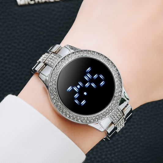 Diamond-Encrusted Ladies Sport Watch