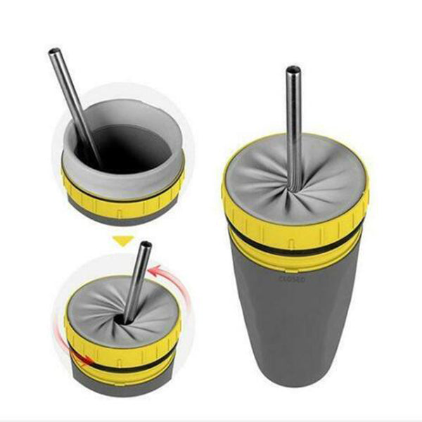 Portable Twist Tumbler with Straw