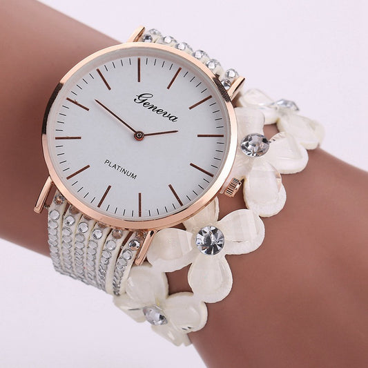 Geneva Floral Quartz Women’s Watch
