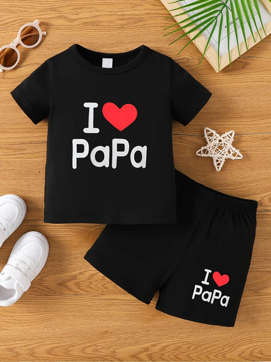 Baby 2-Piece I Love PaPa Summer Outfit