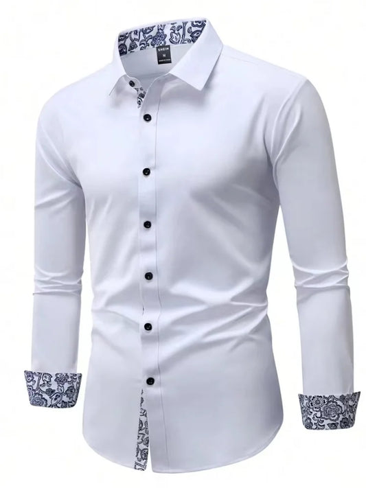 Men’s Slim Fit Cotton Dress Shirt