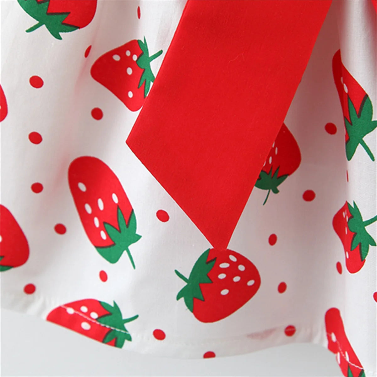 Baby Girl Strawberry Print Dress with Hat