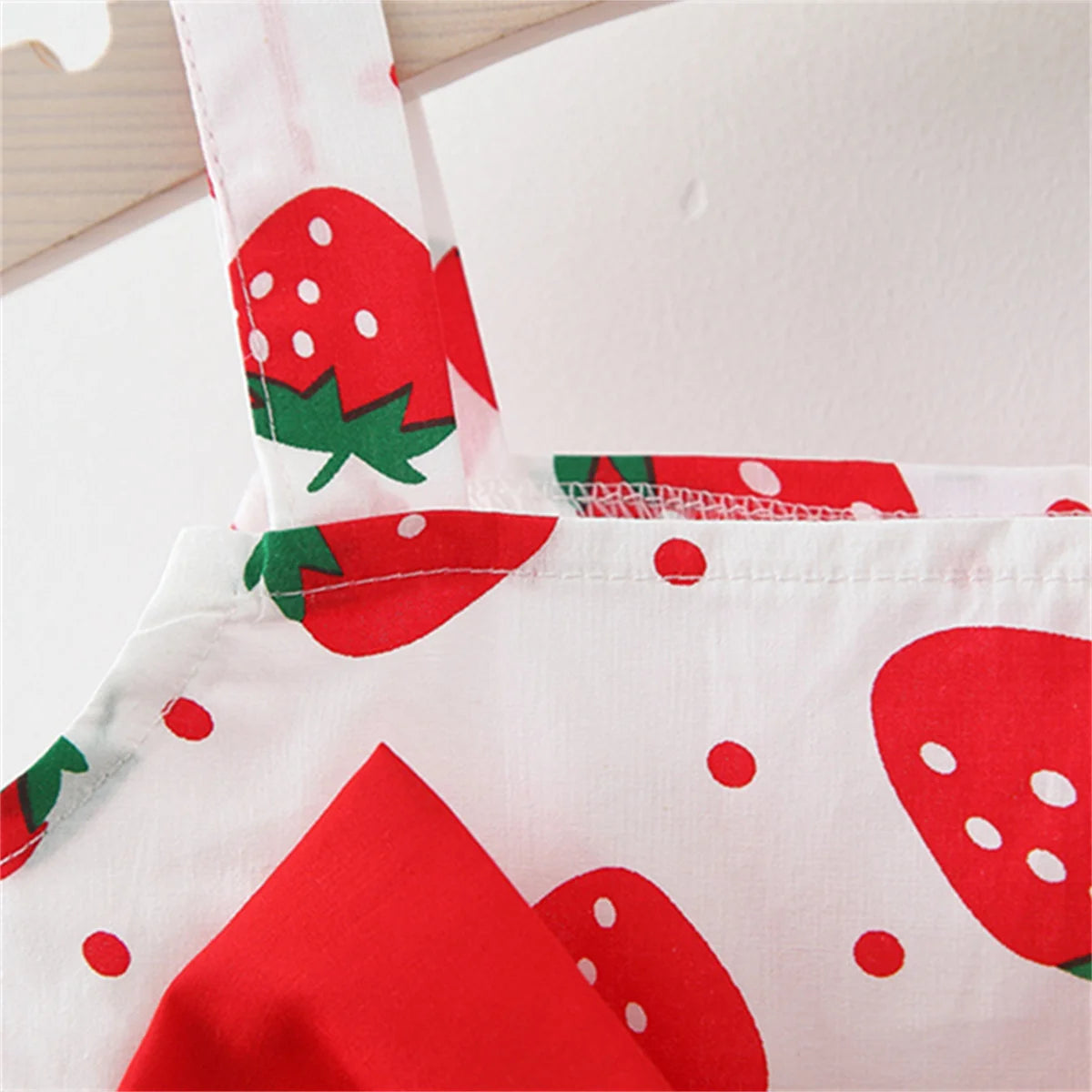 Baby Girl Strawberry Print Dress with Hat