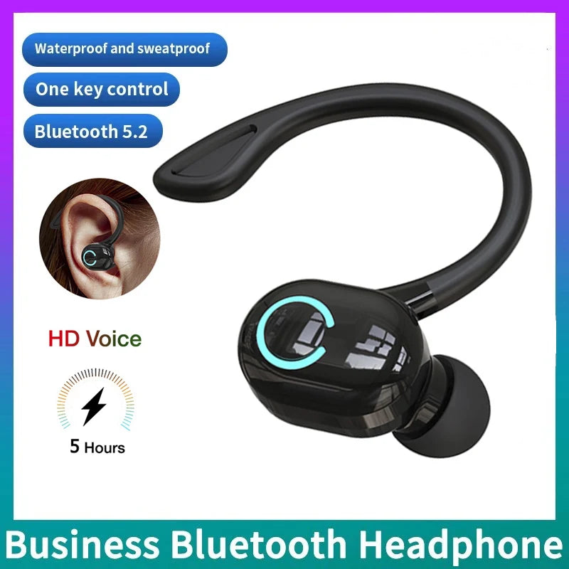 Single In-Ear Bluetooth Headset with Mic