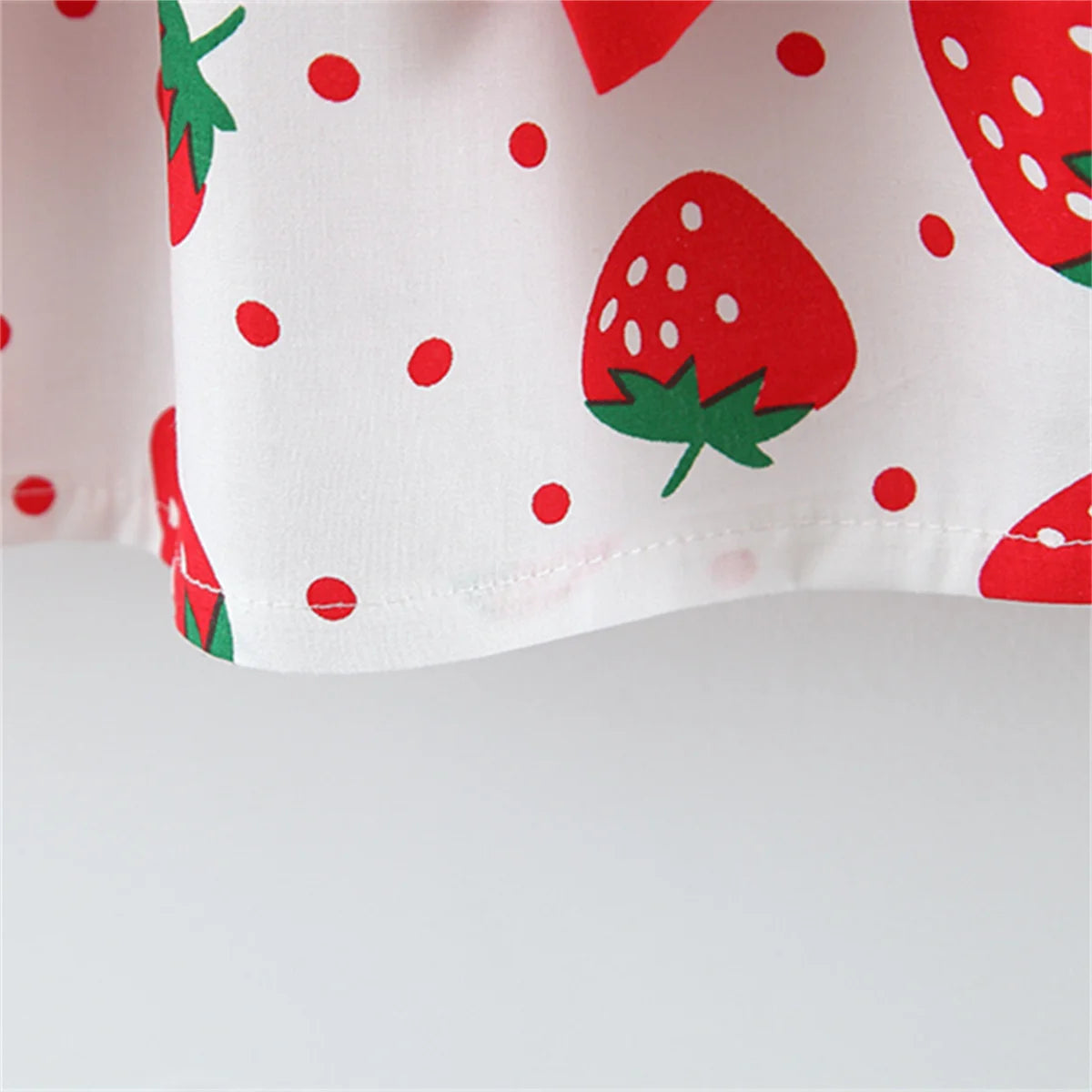 Baby Girl Strawberry Print Dress with Hat
