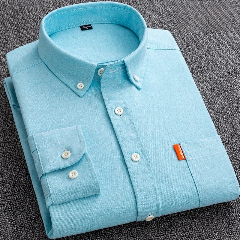 Men’s Cotton Oxford Plaid Shirt