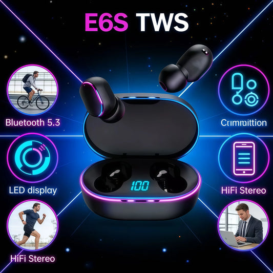 E6S TWS Earbuds for Android & iOS