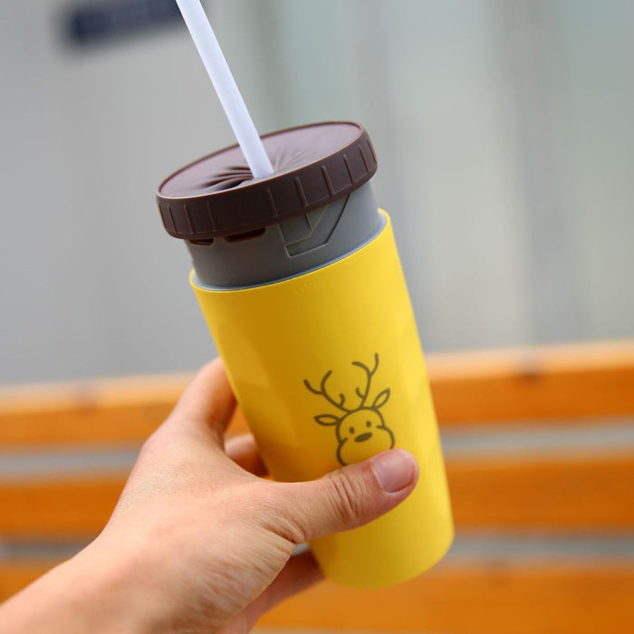 Portable Twist Tumbler with Straw